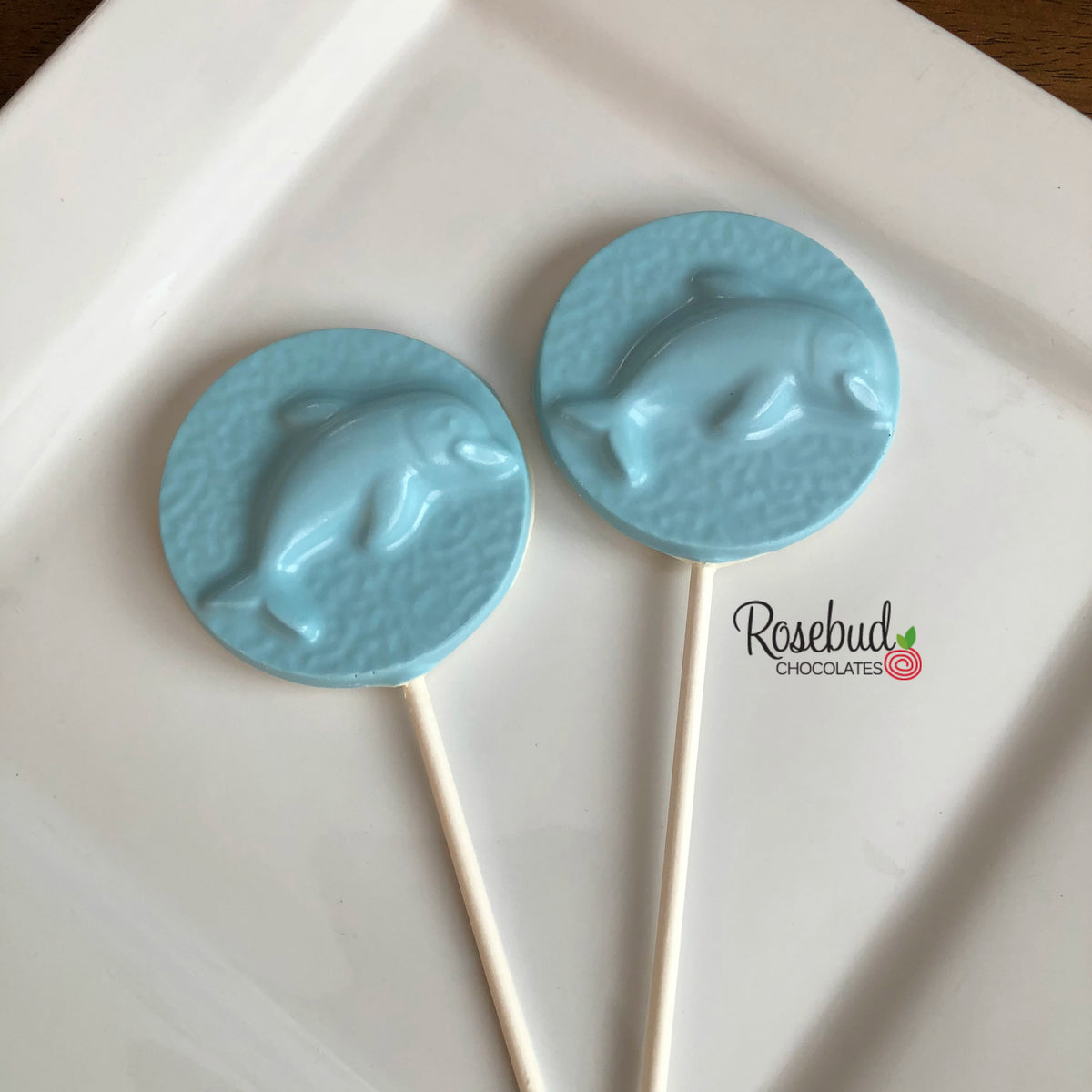 White Chocolate Baby Lollipop Baby Shower Favors Candy  www.rosebudchocolates.com