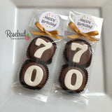 8 Sets #70 Chocolate Covered Oreo Cookies 70th Birthday LABEL Party Favors