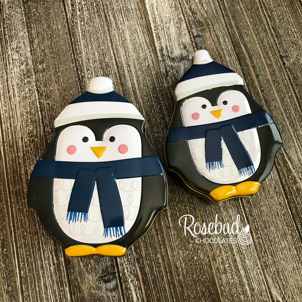 2 PENGUIN TINS with 10 Individually Sealed Chocolate Covered Oreo Cook ...