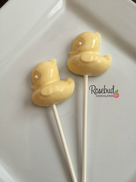 White Chocolate Baby Lollipop Baby Shower Favors Candy  www.rosebudchocolates.com